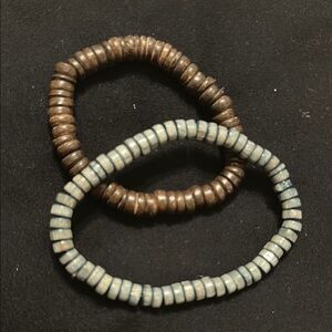 Chic Brown and Cream Beaded Bracelets